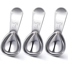 Best selling 3 Pieces Coffee Scoop Stainless Steel Coffee Scoops Short Handle Tablespoon Measuring Spoons for Coffee Tea Sugar